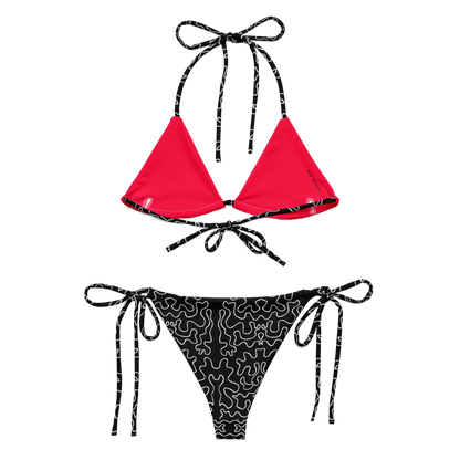 String bikini (Black & White Squiggle)