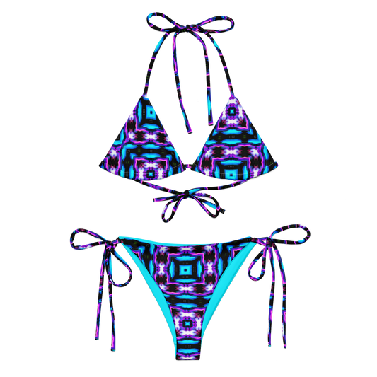 String bikini (Neon Purple & Blue)