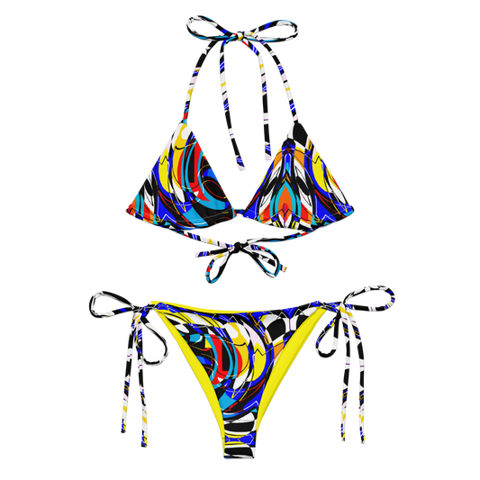 String bikini (Blue Swirls)