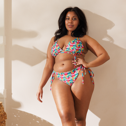 String bikini (Pinks Waves)
