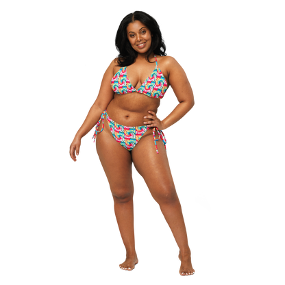 String bikini (Pinks Waves)