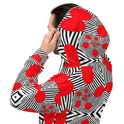 Unisex Hoodie (Red Geometric)