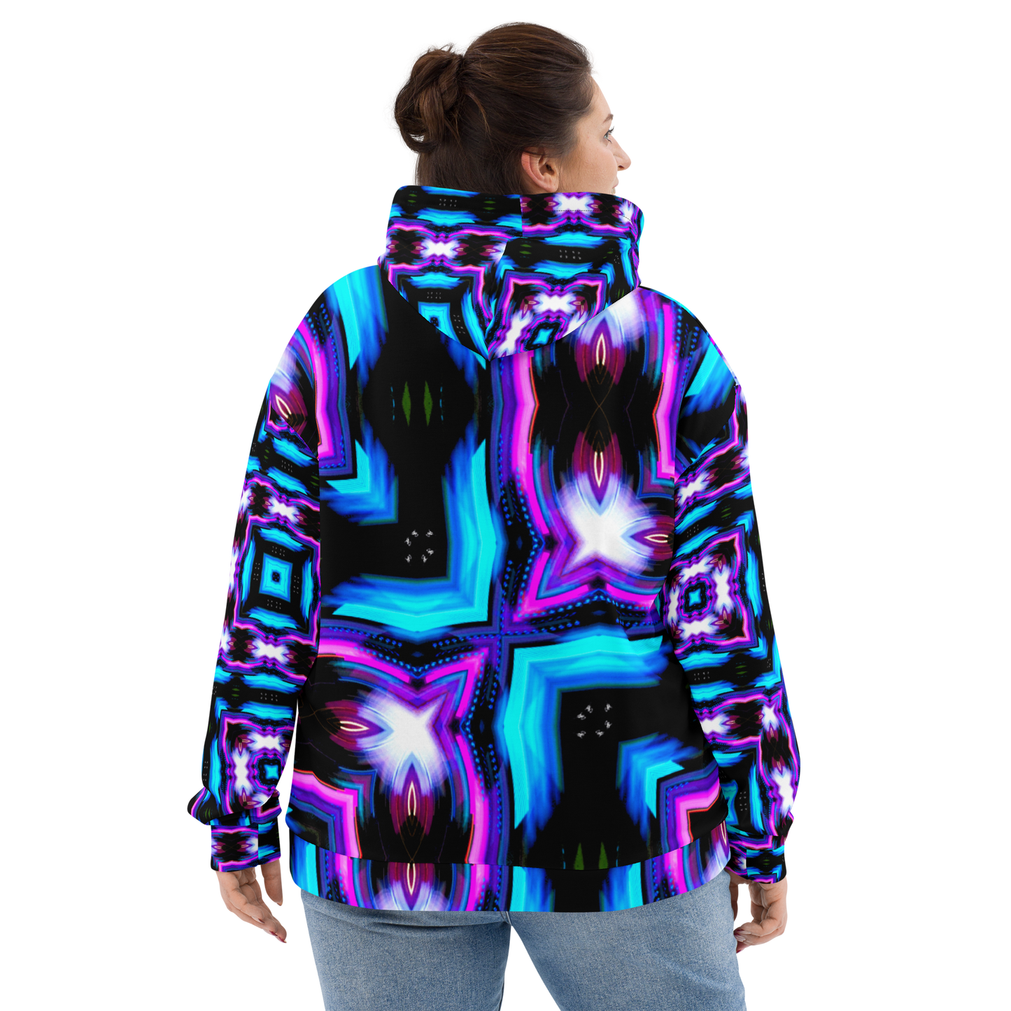 Unisex Hoodie (Neon Purple & Blue)