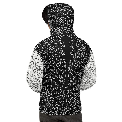 Unisex Hoodie (Black & White Squiggle)