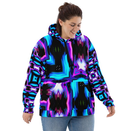 Unisex Hoodie (Neon Purple & Blue)