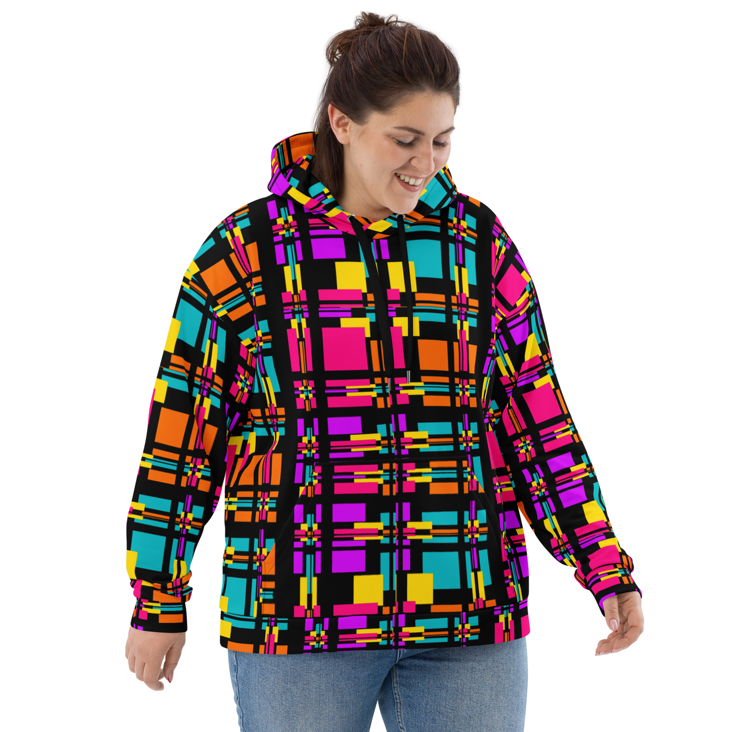 Unisex Hoodie (Rainbow Plaid)