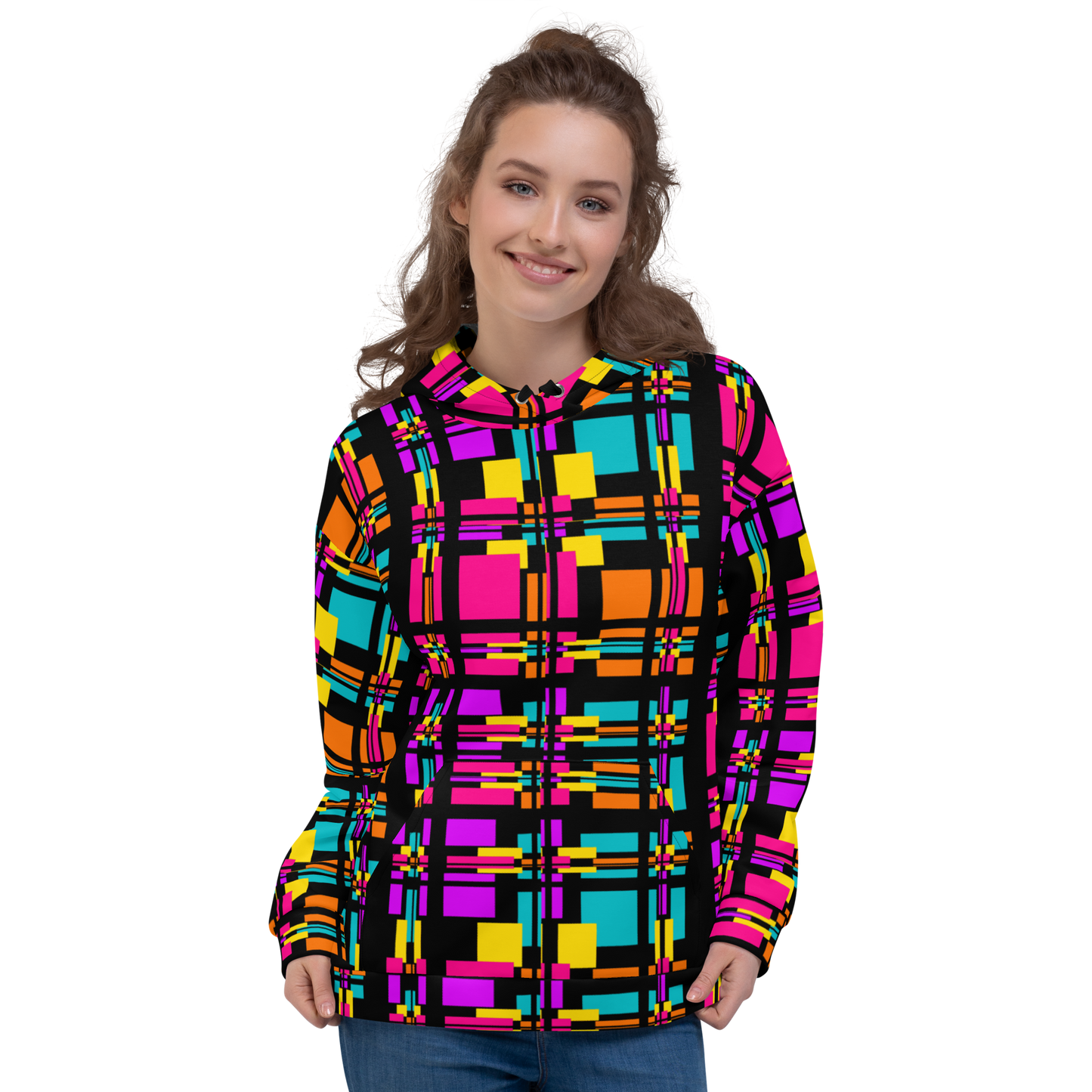 Unisex Hoodie (Rainbow Plaid)