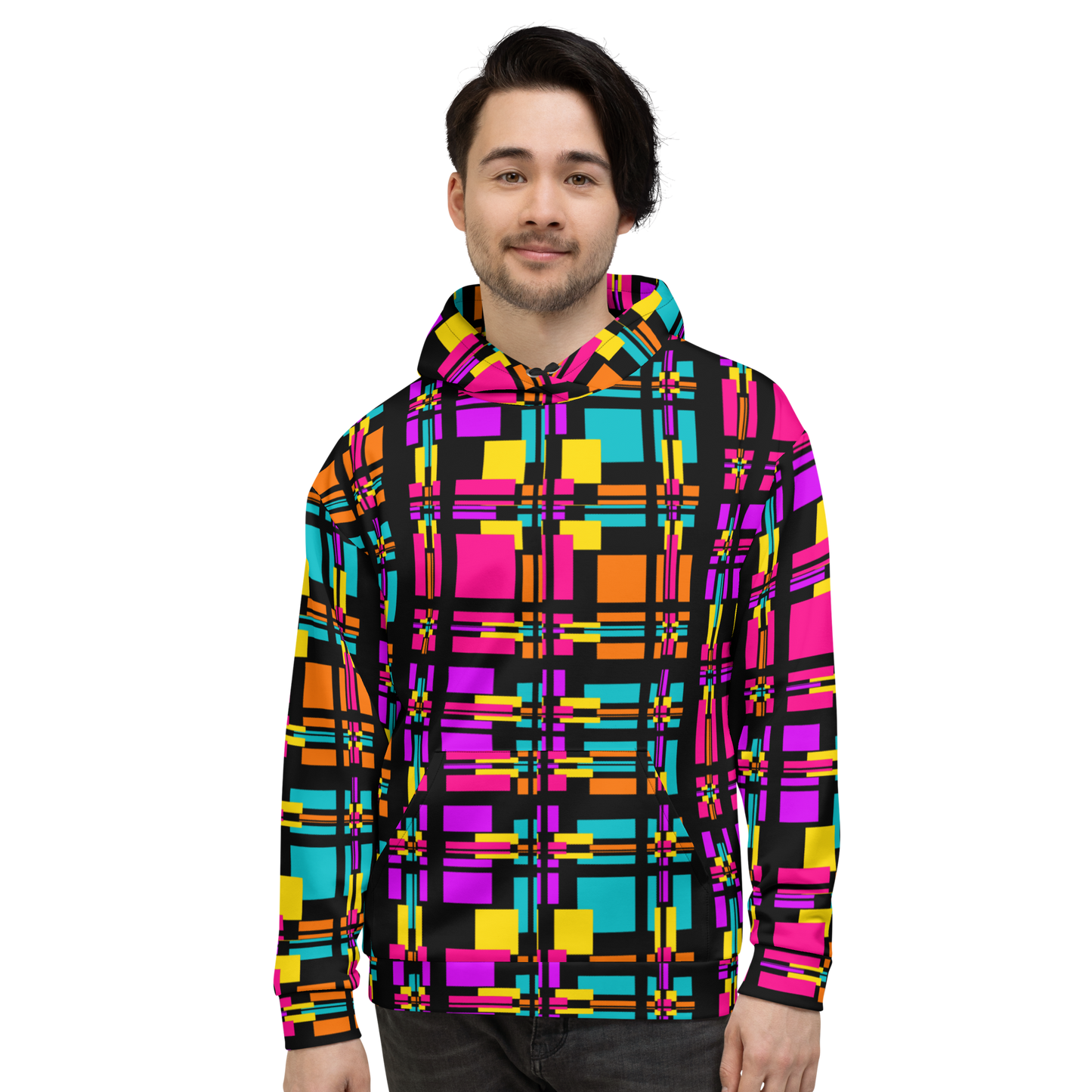 Unisex Hoodie (Rainbow Plaid)