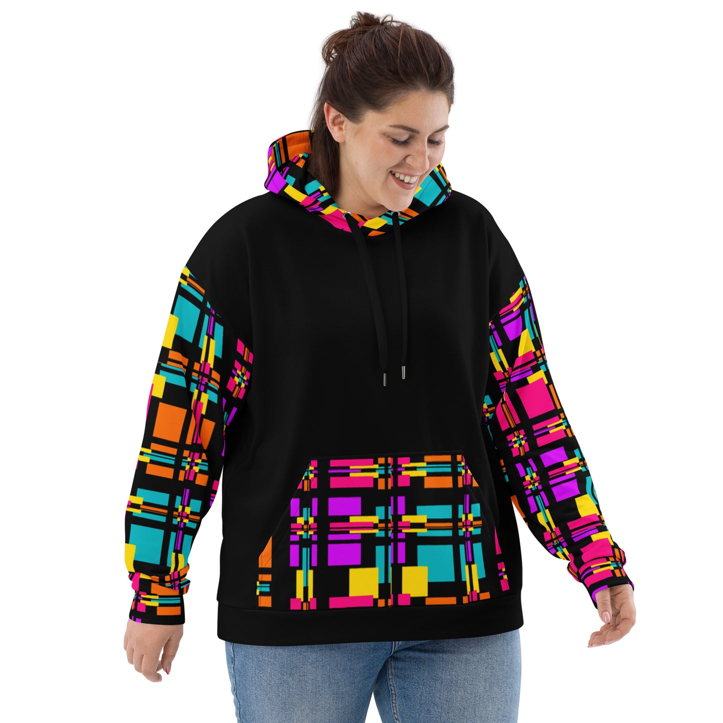 Unisex Hoodie (Rainbow Plaid)