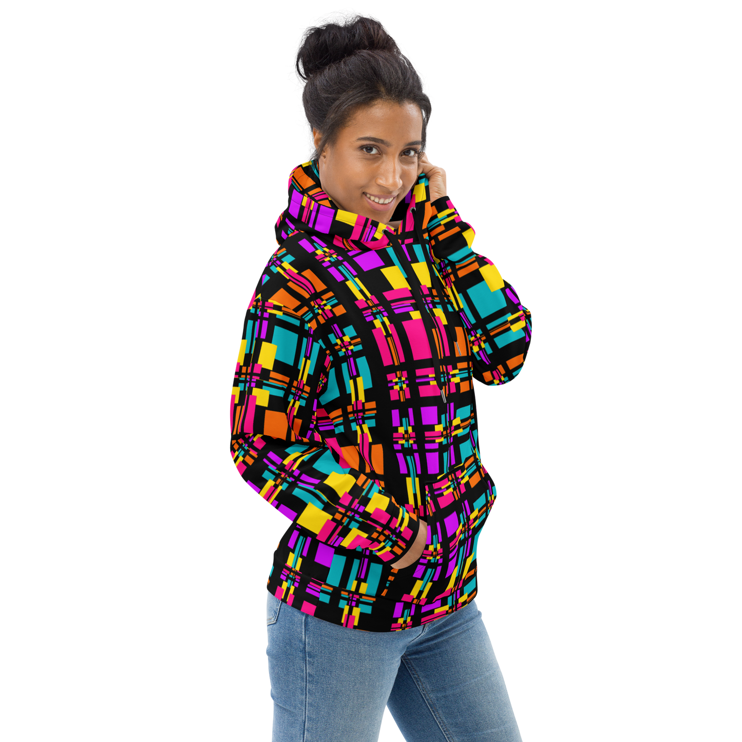 Unisex Hoodie (Rainbow Plaid)