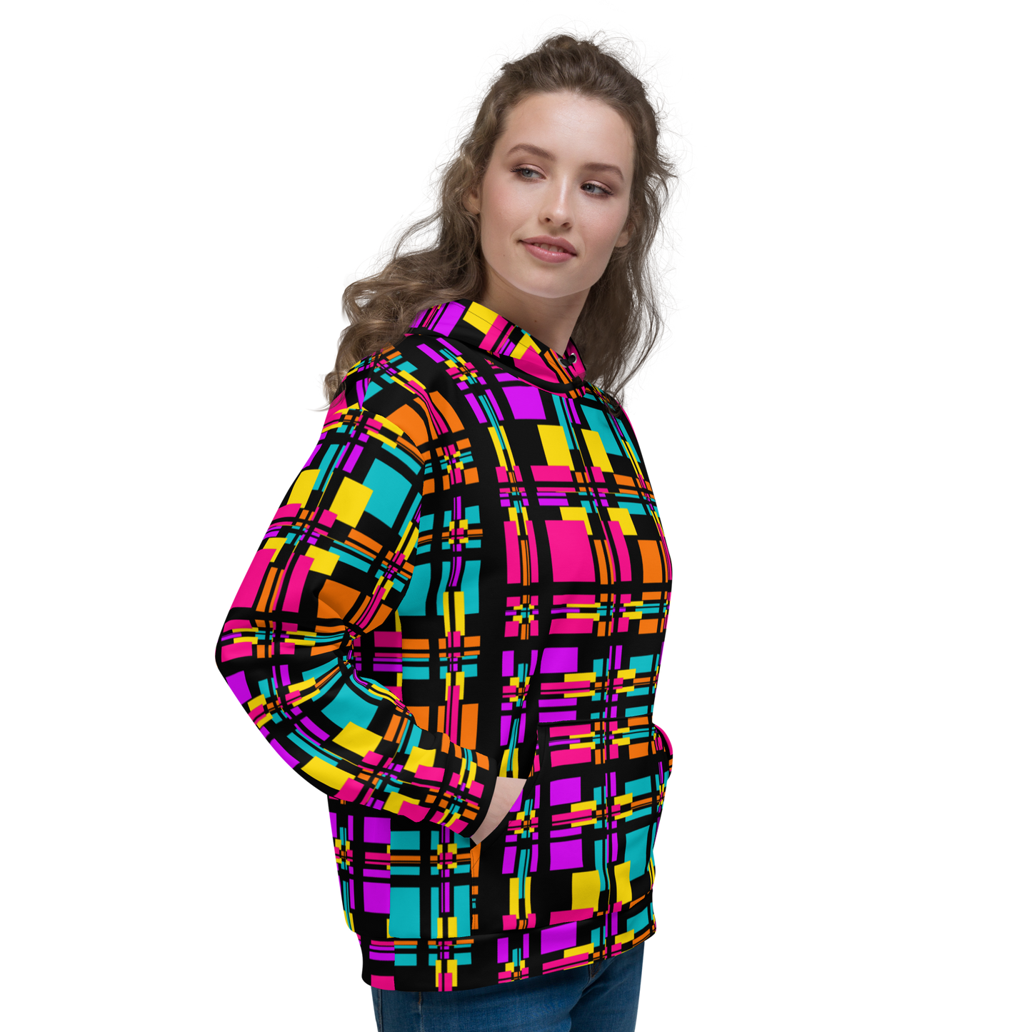 Unisex Hoodie (Rainbow Plaid)