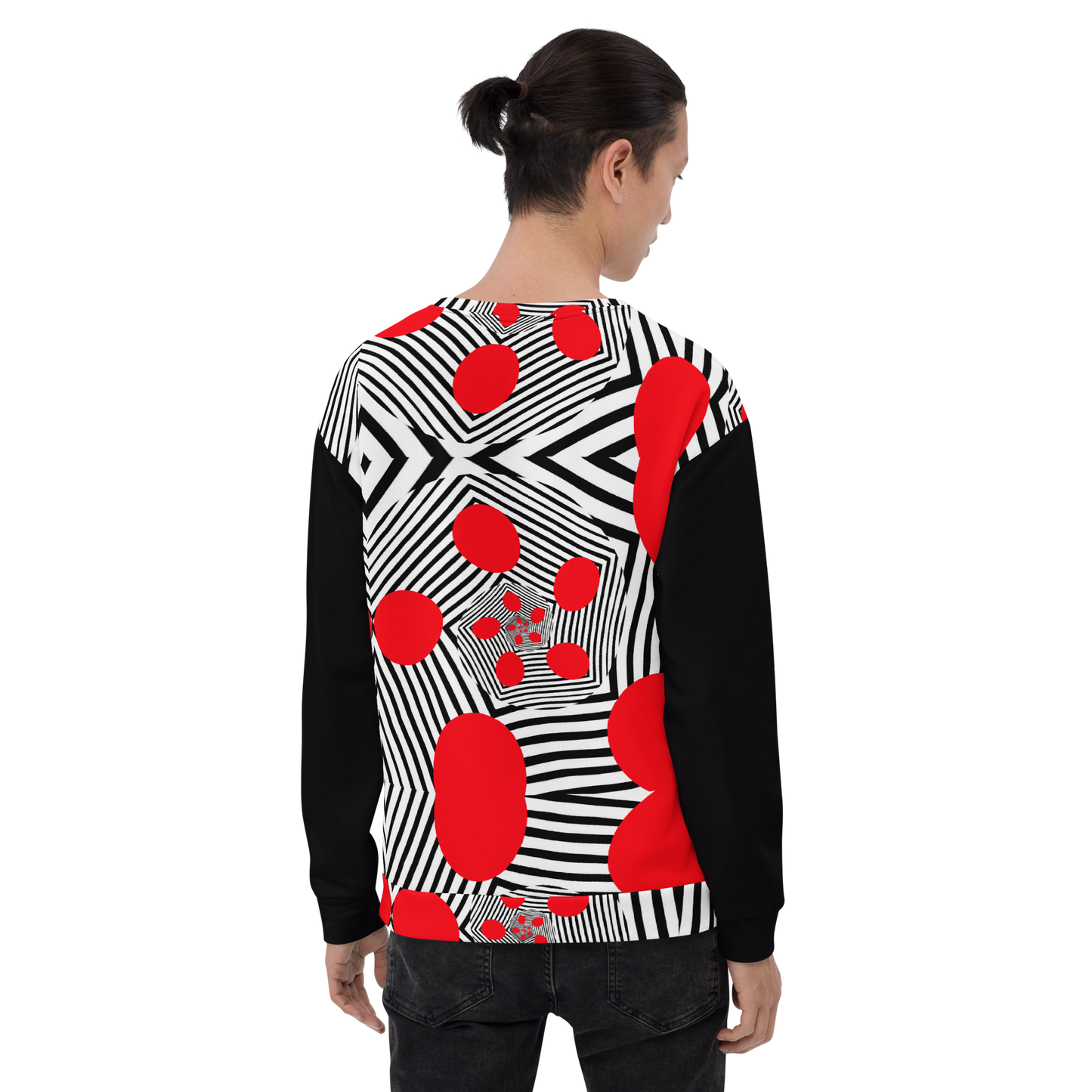 Unisex Sweatshirt (Red Geometric)