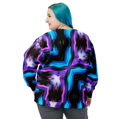 Unisex Sweatshirt (Neon Purple & Blue)