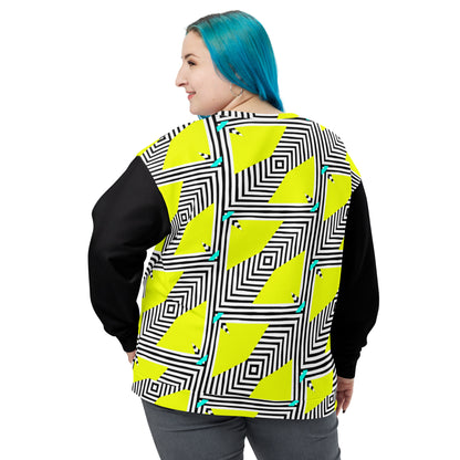 Unisex Sweatshirt (Retro Yellow - Black Sleeves)