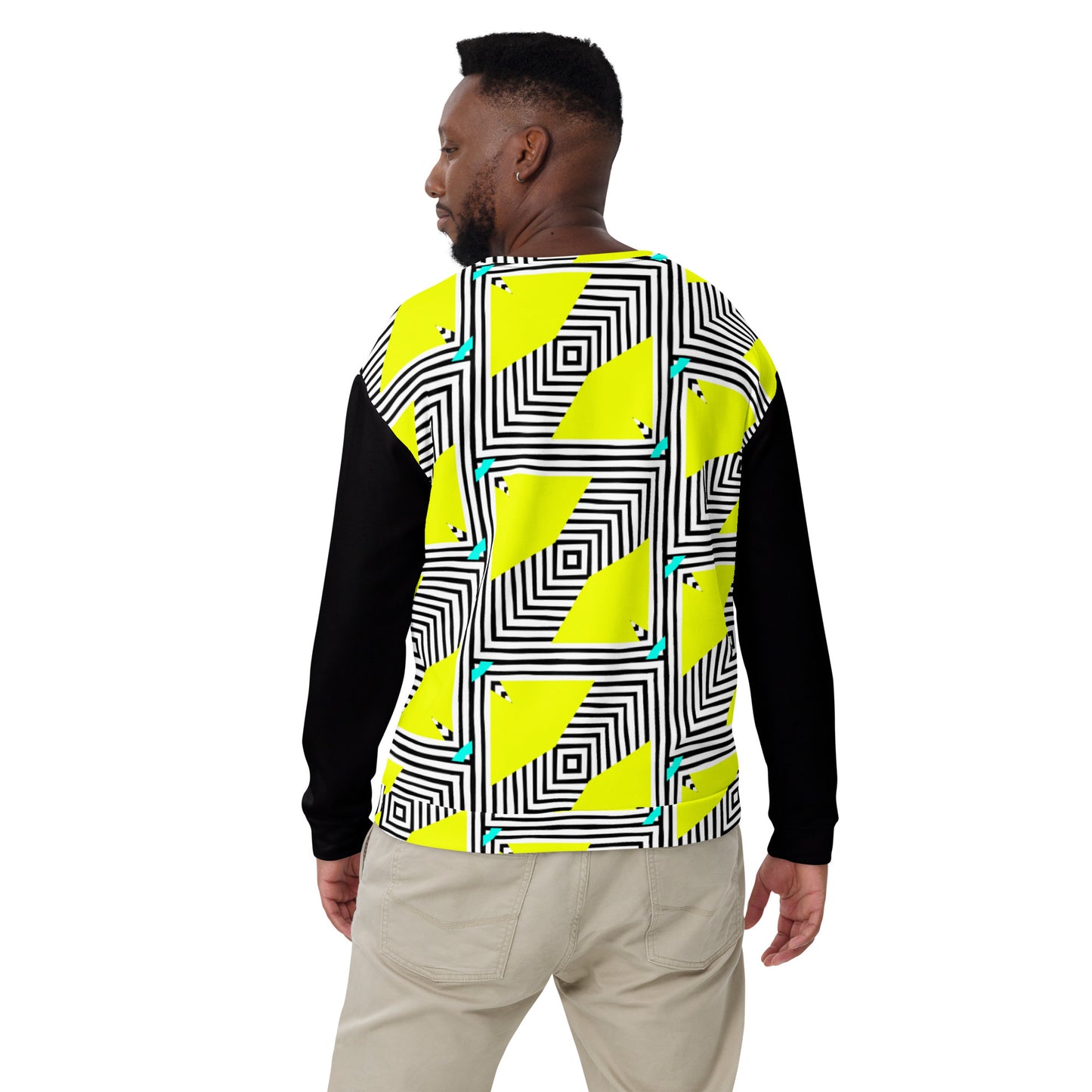 Unisex Sweatshirt (Retro Yellow - Black Sleeves)