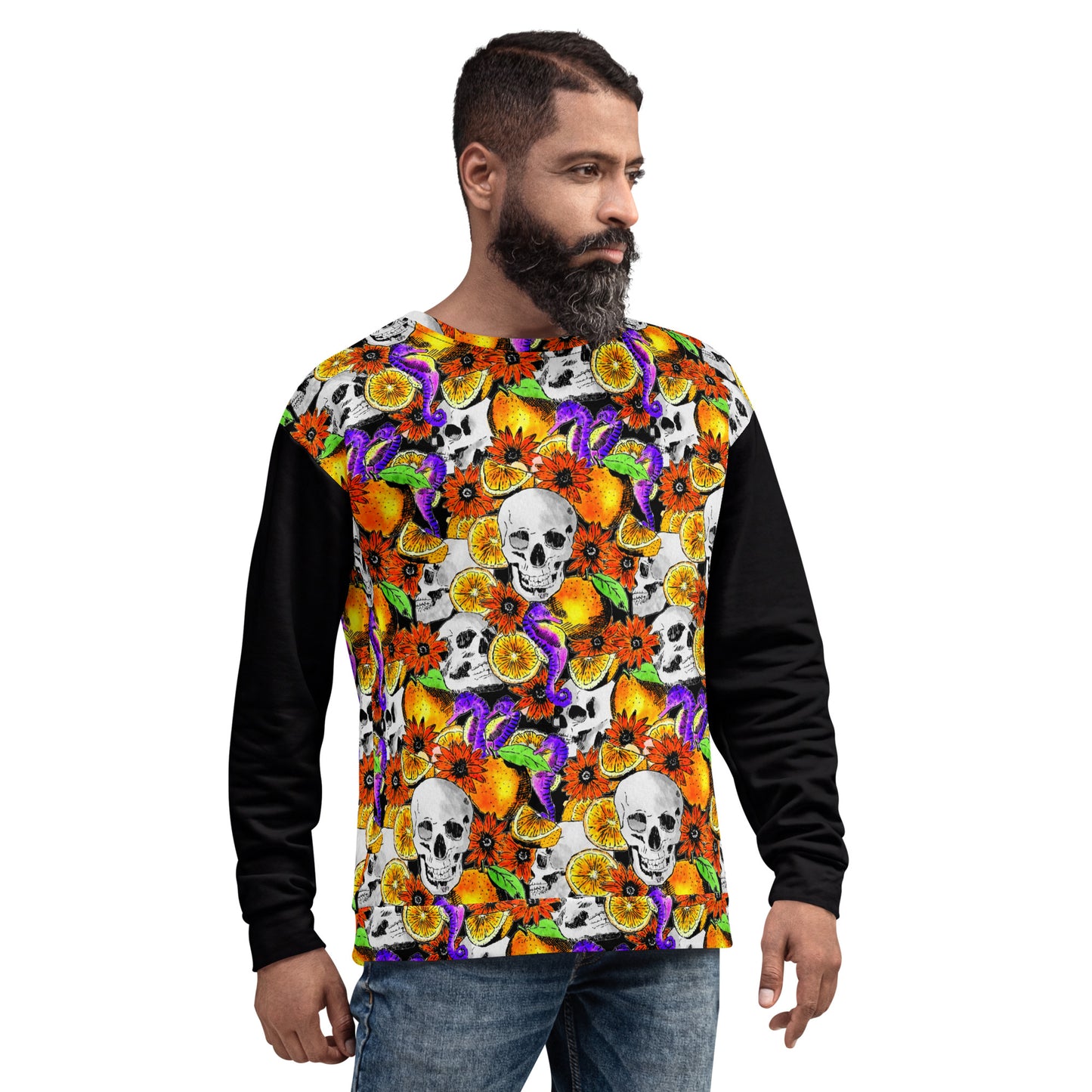 Unisex Sweatshirt (Skulls & Oranges)