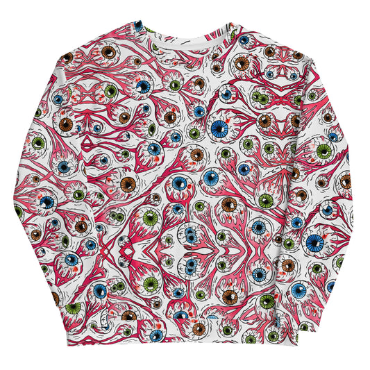 Unisex Sweatshirt (Eyeballs|White)