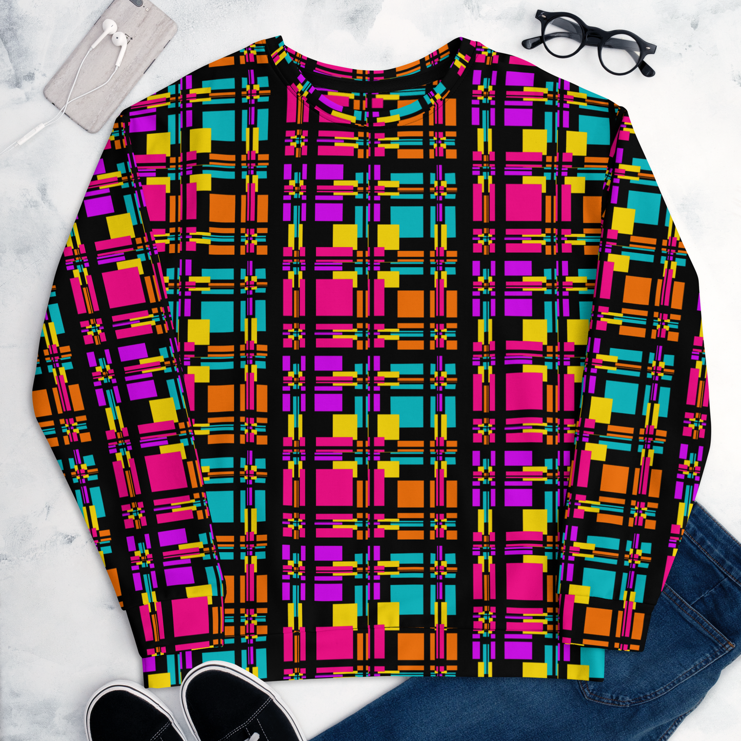 Unisex Sweatshirt (Rainbow Plaid)