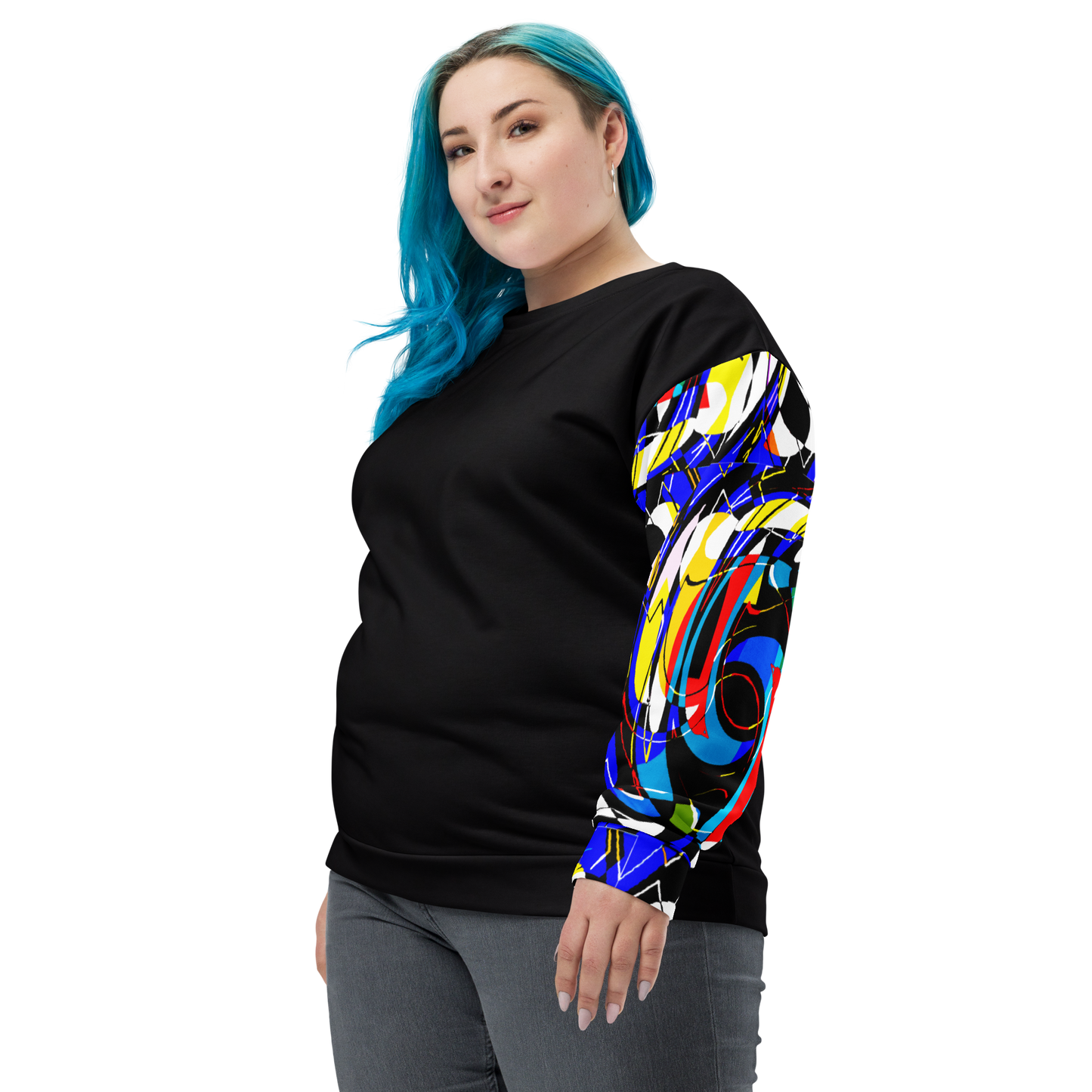 Unisex Sweatshirt (Blue Swirls)