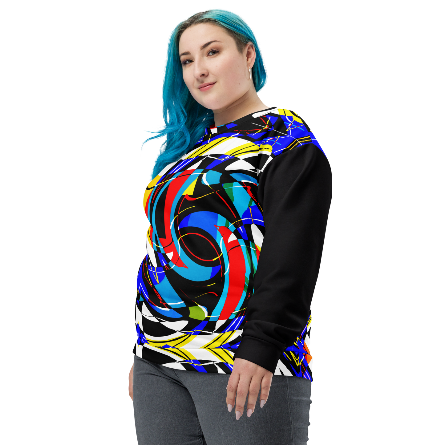 Unisex Sweatshirt (Blue Swirls)