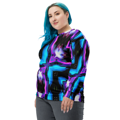 Unisex Sweatshirt (Neon Purple & Blue)