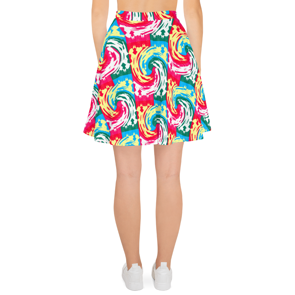 Skater Skirt (Pink Waves)