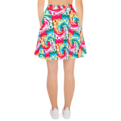 Skater Skirt (Pink Waves)