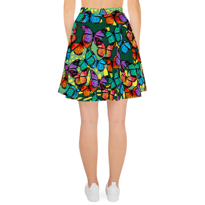 Skater Skirt (Butterflies - Green)