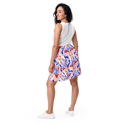 Skater Skirt (Talavera-inspired|White)