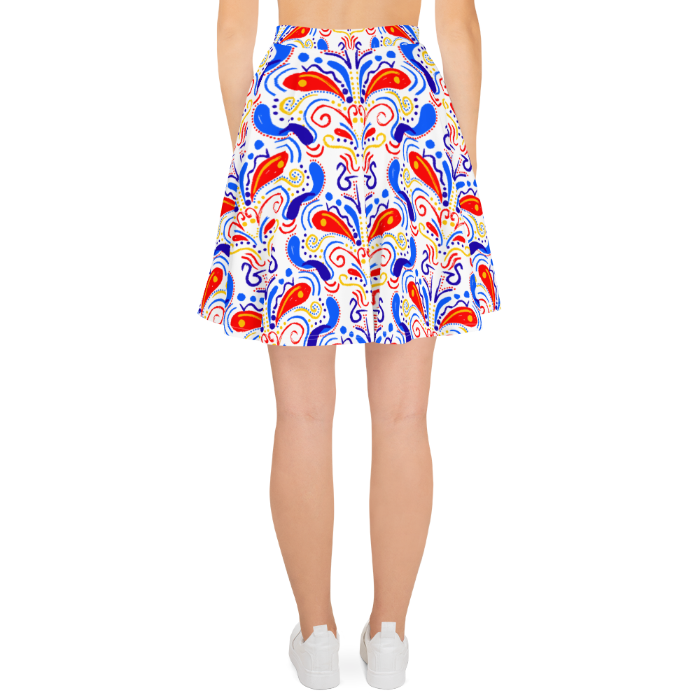 Skater Skirt (Talavera-inspired|White)