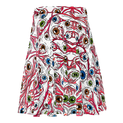 Skater Skirt (Eyeballs|White)