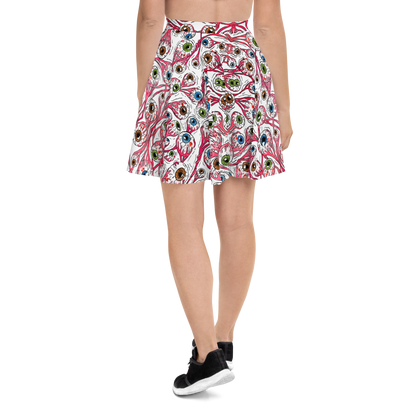 Skater Skirt (Eyeballs|White)
