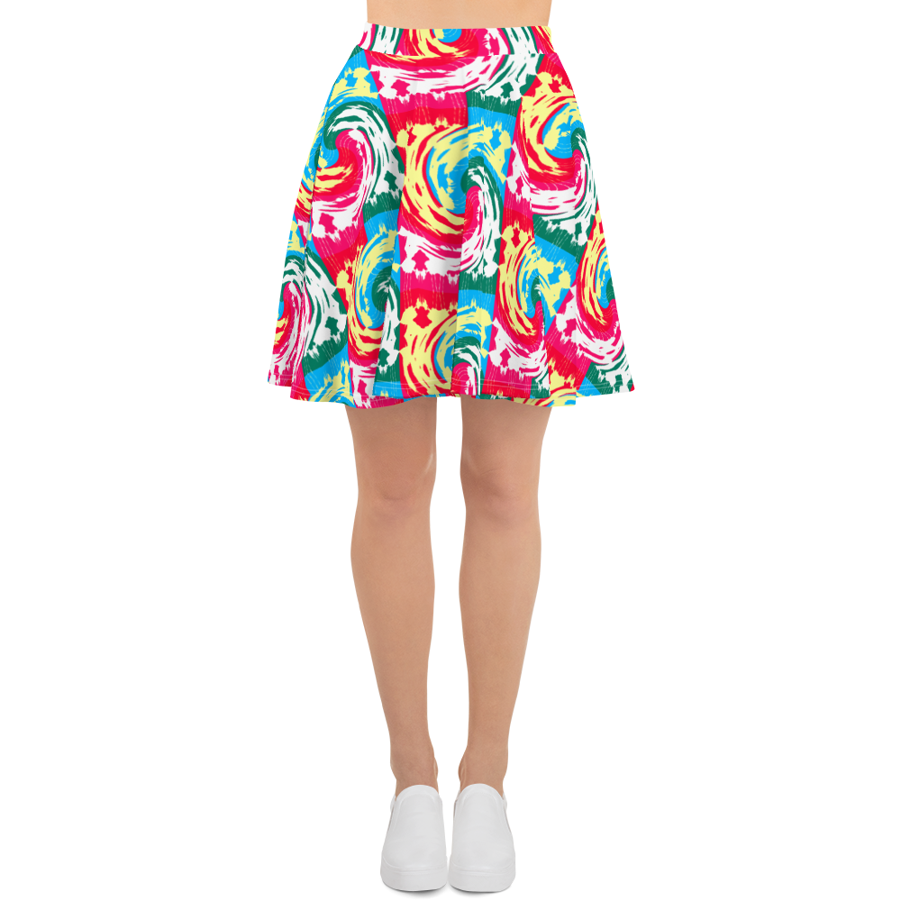 Skater Skirt (Pink Waves)