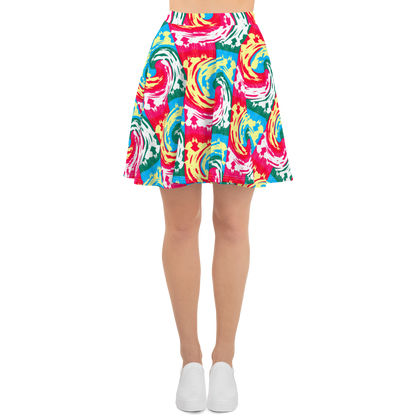 Skater Skirt (Pink Waves)