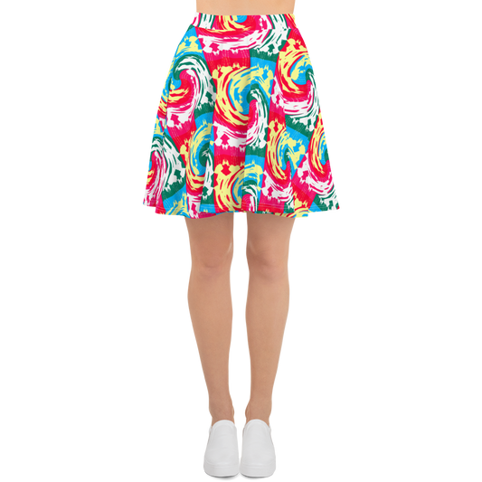 Skater Skirt (Pink Waves)