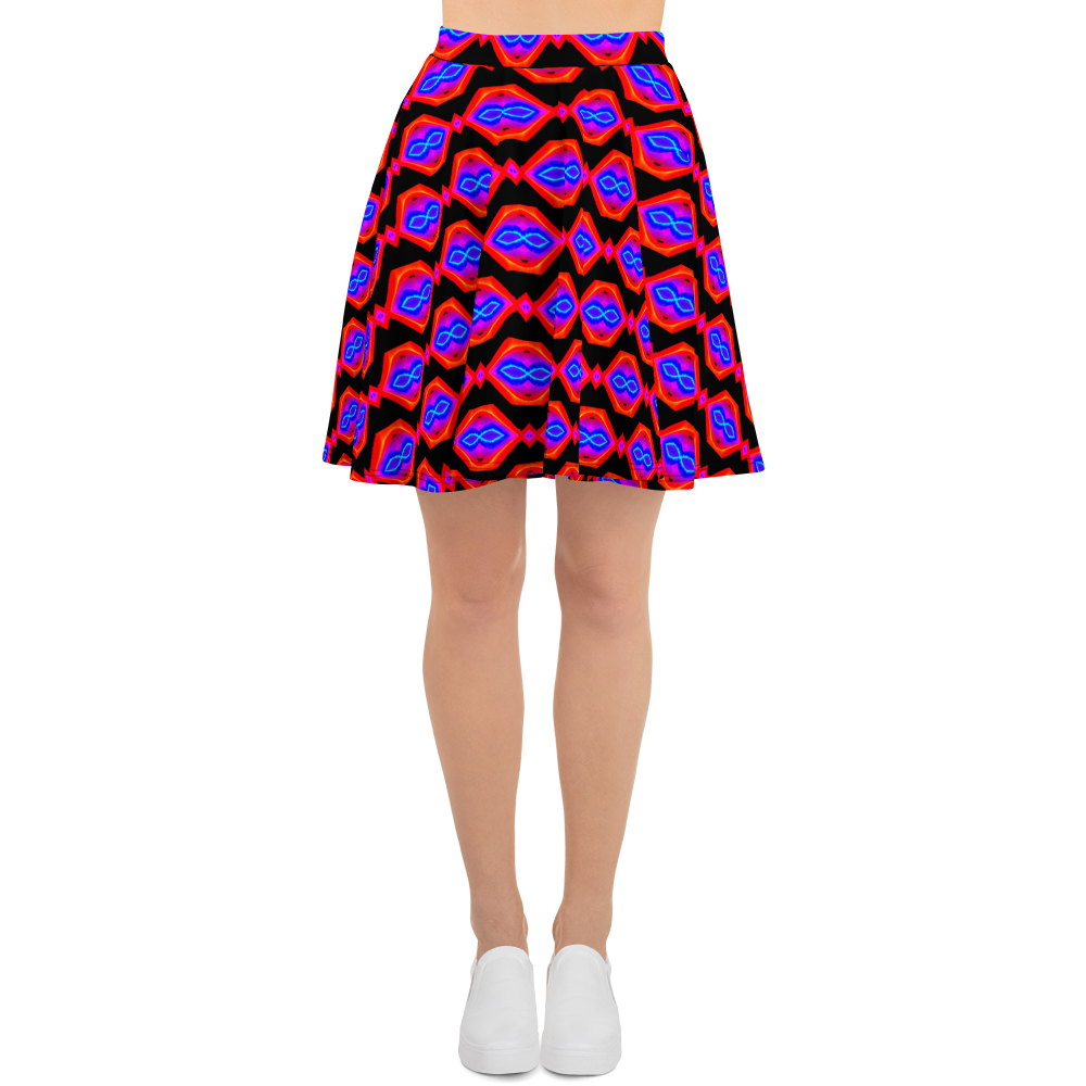 Skater Skirt (Neon Honeycomb)