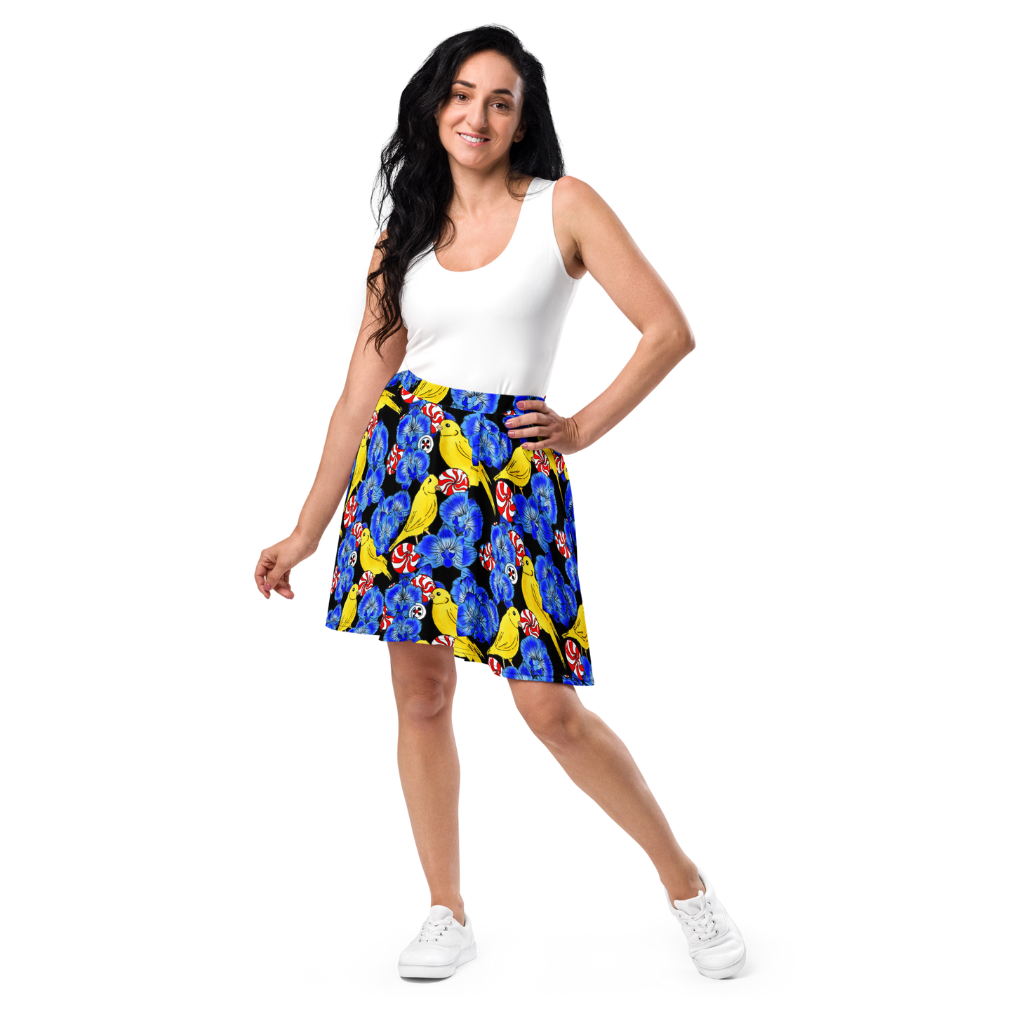 Skater Skirt (Canaries & Orchids)