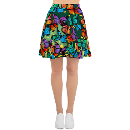 Skater Skirt (Butterflies - Green)