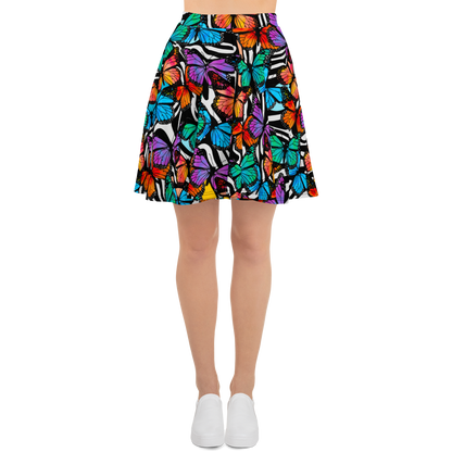 Skater Skirt (Butterflies - Black & White)