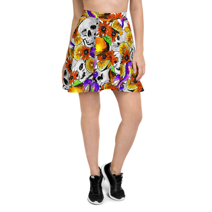 Skater Skirt (Skulls & Oranges)