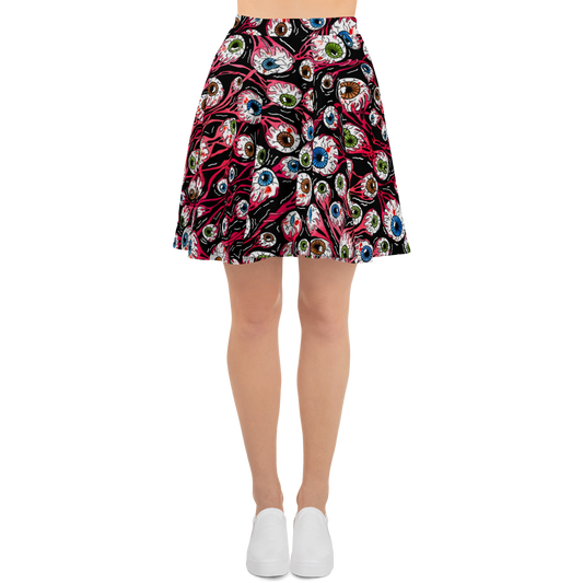 Skater Skirt (Eyeballs|Black)