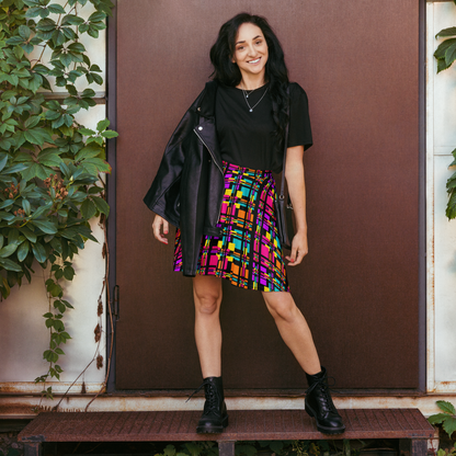 Skater Skirt (Rainbow Plaid)