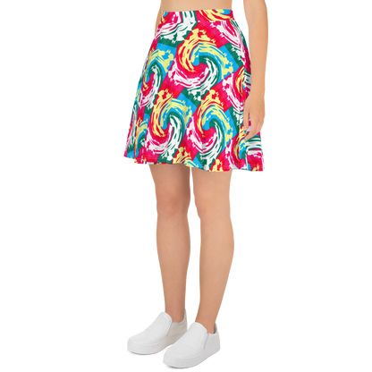 Skater Skirt (Pink Waves)