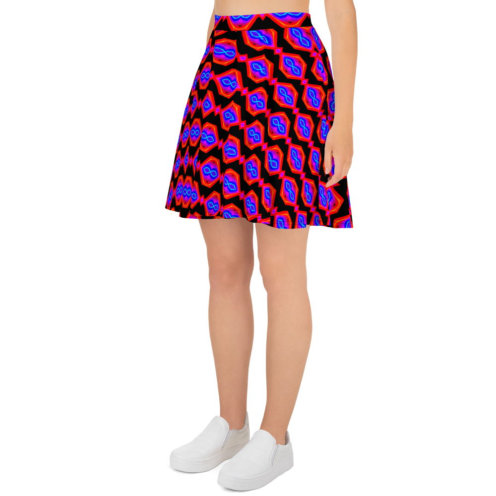 Skater Skirt (Neon Honeycomb)