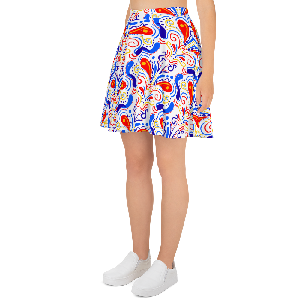 Skater Skirt (Talavera-inspired|White)