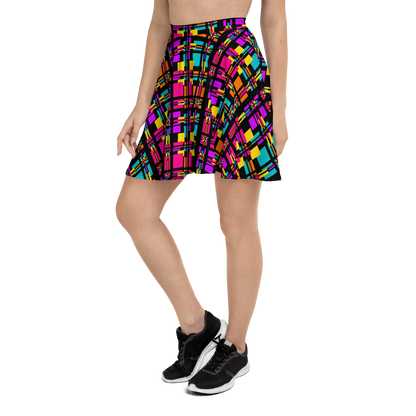 Skater Skirt (Rainbow Plaid)