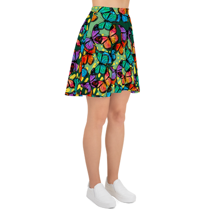 Skater Skirt (Butterflies - Green)