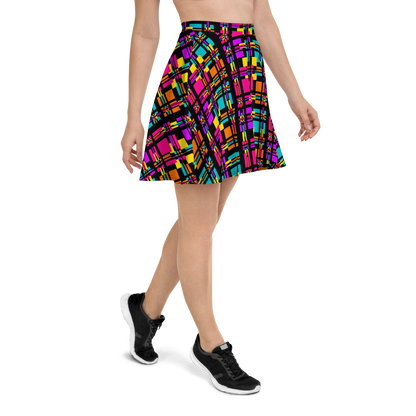 Skater Skirt (Rainbow Plaid)