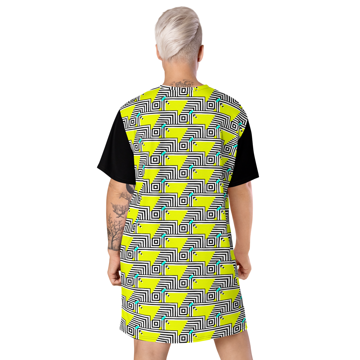 T-shirt dress (Retro Yellow)