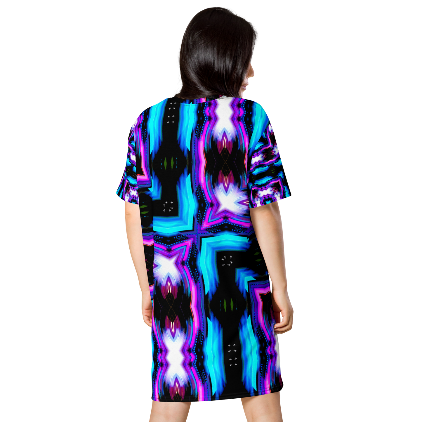 T-shirt dress (Neon Purple & Blue)